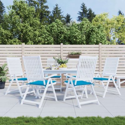 VIDAXL  - Coussins de chaise de jardin 6 pcs Bleu 50x50x3 cm Tissu Bleu