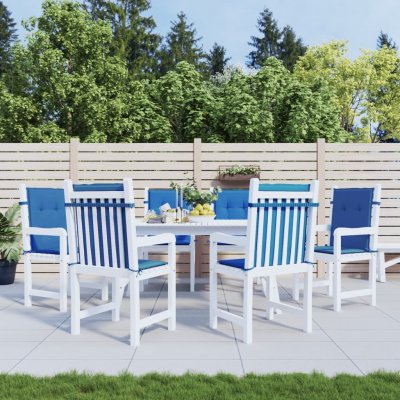 VIDAXL  coussins de chaise de jardin 6 pcs bleu royal 100x50x3 cm