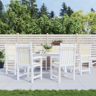 VIDAXL  - Coussins de chaise de jardin 6 pcs Cr&egrave;me 100x50x3 cm Cr&egrave;me