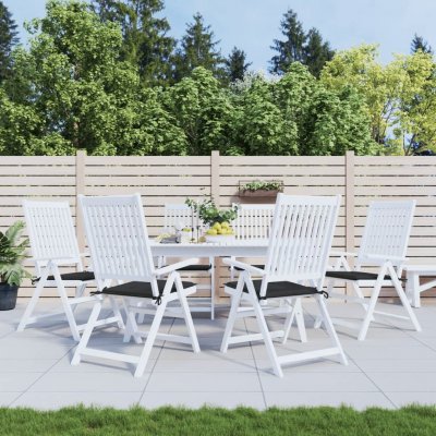 VIDAXL  - Coussins de chaise de jardin 6 pcs Noir 50x50x3 cm Tissu Noir
