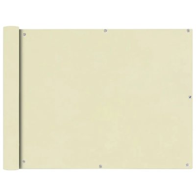 Vidaxl - cran de balcon en tissu Oxford 90x400 cm Cr&egrave;me Cr&egrave;me