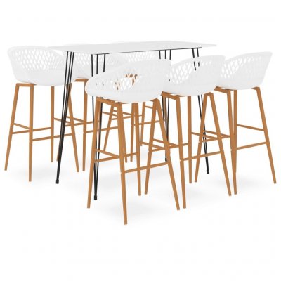 Vidaxl - Ensemble de bar 7 pcs Blanc