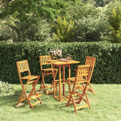 Vidaxl ensemble de bar d'ext&eacute;rieur 5 pcs bois d'acacia massif