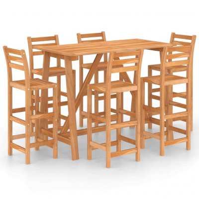 Vidaxl ensemble de bar d'ext&eacute;rieur 7 pcs bois d'acacia massif 3057851