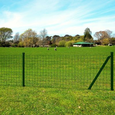 VIDAXL  ensemble de cl&ocirc;ture euro 10 x 1,2 m acier vert 142394