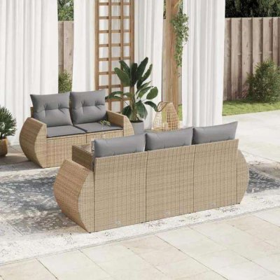 VIDAXL  Ensemble de Jardin 6 Pi&egrave;ces - Beige