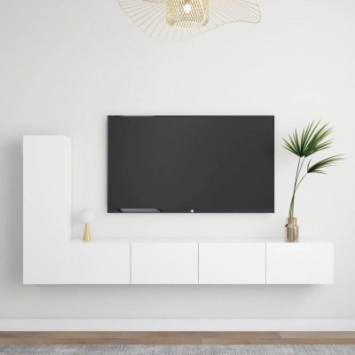 VIDAXL  - Ensemble de meuble tv 3 pcs Blanc Agglom&eacute;r&eacute;