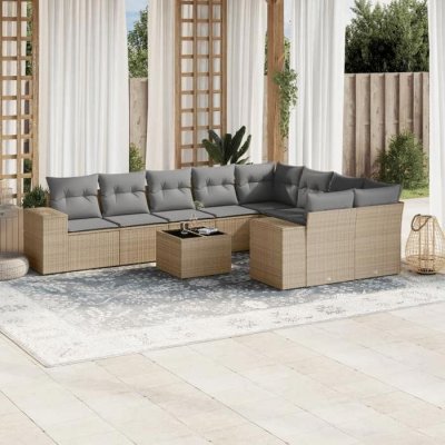 VIDAXL  Ensemble Salon de Jardin 10 Pcs