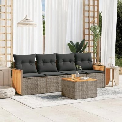 VIDAXL  Ensemble Salon de Jardin 5 Pcs