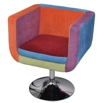 VIDAXL  - Fauteuil avec design de patchwork Cube Tissu Multicolore