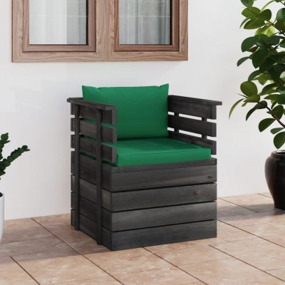 VIDAXL  fauteuil de jardin avec coussins bois de pin 3061724