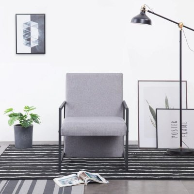 VIDAXL  fauteuil gris clair tissu 282155