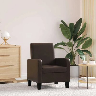 VIDAXL  fauteuil marron similicuir 241108