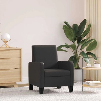 VIDAXL  fauteuil noir similicuir 241109