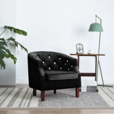 VIDAXL  fauteuil noir velours 247007