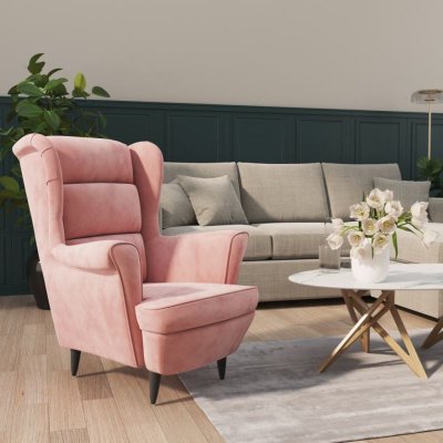 VIDAXL  - Fauteuil rose velours