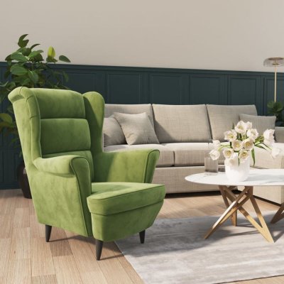 VIDAXL  fauteuil vert clair velours