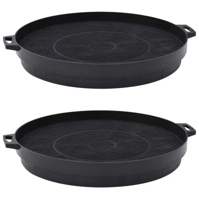 BOSCH Vidaxl - Filtres &agrave; charbon pour hotte de cuisine 2 pcs 210 mm Noir