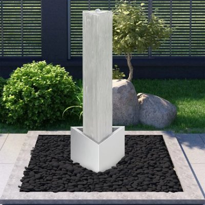 VIDAXL  Fontaine De Jardin Argent&eacute; 37,7x32,6x110 Cm Acier Inoxydable