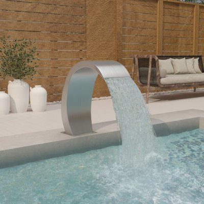 VIDAXL  Fontaine De Piscine Avec Led 22x60x70 Cm Acier Inoxydable 304