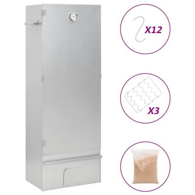 VIDAXL  Fumoir pour four &agrave; barbecue avec copeaux de bois 44,5x29x110 cm 