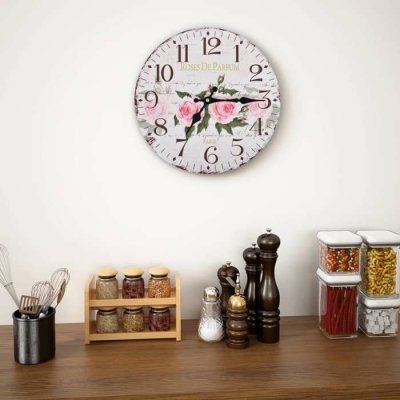 Vidaxl - Horloge murale vintage Fleur 30 cm Fleur