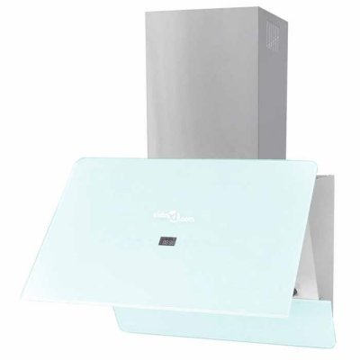 Vidaxl Hotte Verre tremp&eacute; Blanc 600 mm