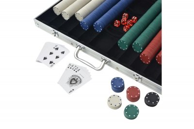 Vidaxl jeu de poker avec 1000 jetons aluminium 80181