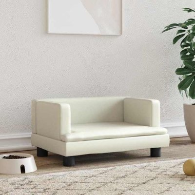 Vidaxl Lit Pour Chien Cr&egrave;me 60x40x30 Cm Similicuir