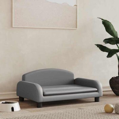 Vidaxl Lit Pour Chien Gris 70x45x30 Cm Similicuir
