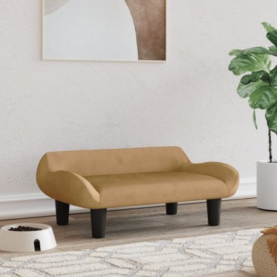 VIDAXL  Lit Pour Chien Marron 70x40x24 Cm Velours
