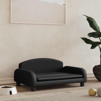 Vidaxl Lit Pour Chien Noir 70x45x30 Cm Similicuir
