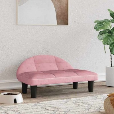 VIDAXL  Lit Pour Chien Rose 70x52x30 Cm Velours