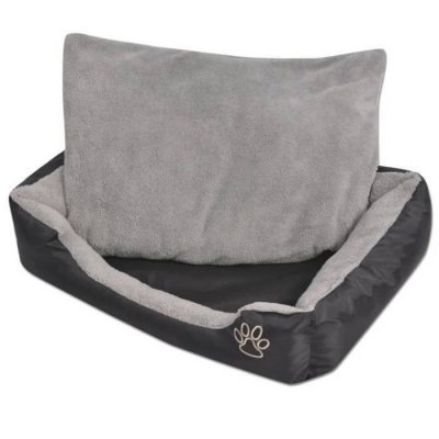 VIDAXL  - Lit pour chiens avec coussin rembourr&eacute; Taille xl Noir Noir
