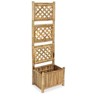 VIDAXL  lit sur&eacute;lev&eacute; de jardin avec treillis bambou 40 cm 43713