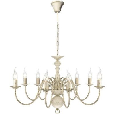VIDAXL  - Lustre en m&eacute;tal blanc antique 8 x E14 ampoules Blanc