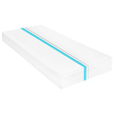 VIDAXL  - Matelas 100 x 200 cm 7 zones Mousse pu 16 cm H2 H3 Blanc