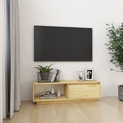 VIDAXL  meuble tv 110x30x33,5 cm bois de pin massif