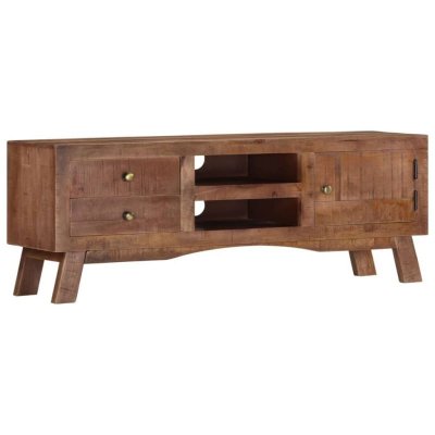 VIDAXL  - Meuble tv 110x30x40 cm Bois de manguier brut