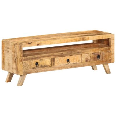 VIDAXL  meuble tv 110x30x40 cm bois massif de manguier