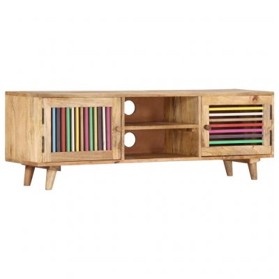 VIDAXL  meuble tv 120x30x40 cm bois massif de manguier 249864