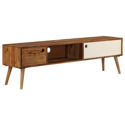VIDAXL  - Meuble tv 140 x 30 x 40 cm Bois solide Brun