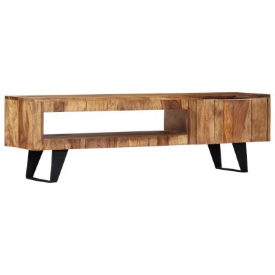 VIDAXL  - Meuble tv 140x30x40 cm Bois massif de Sesham Brun