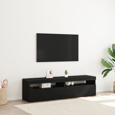 VIDAXL  - Meuble tv 2 pcs Noir 75 x 35 x 40 cm Bois d'ing&eacute;nierie
