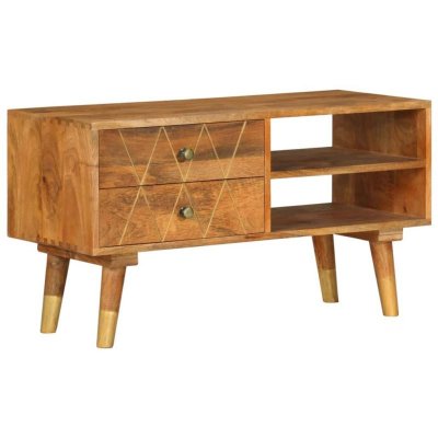 VIDAXL  meuble tv 85x35x47 cm bois massif de manguier 285855