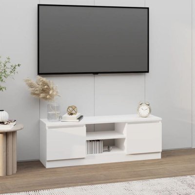 VIDAXL  meuble tv avec porte blanc 102x30x36 cm