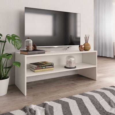 VIDAXL  - Meuble tv Blanc 100 x 40 x 40 cm Agglom&eacute;r&eacute; Blanc