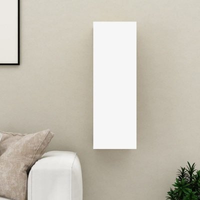 VIDAXL  meuble tv blanc 30,5x30x90 cm agglom&eacute;r&eacute;