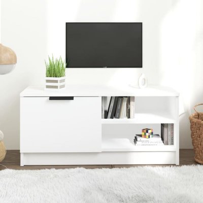 VIDAXL  - Meuble tv Blanc 80x35x36,5 cm Bois d'ing&eacute;nierie