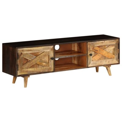 VIDAXL  meuble tv bois de manguier massif 140 x 30 x 45 cm 246162
